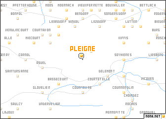 map of Pleigne