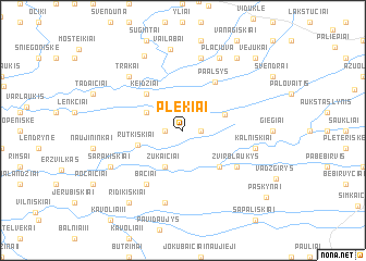 map of Plekiai