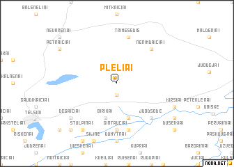 map of Pleliai