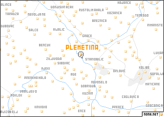 map of Plemetina