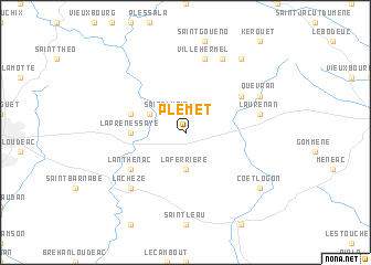 map of Plémet