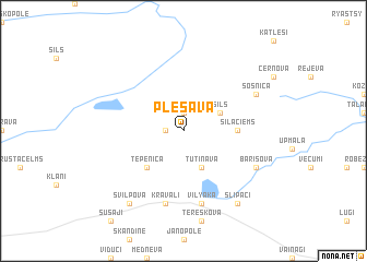 map of Plešava