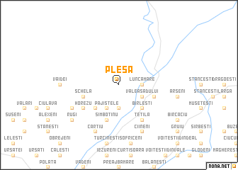 map of Pleşa