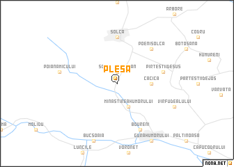 map of Pleşa