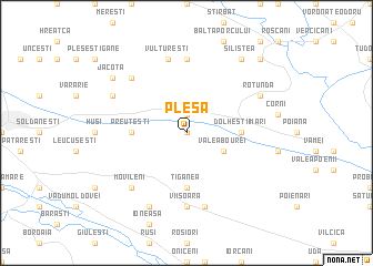 map of Pleşa