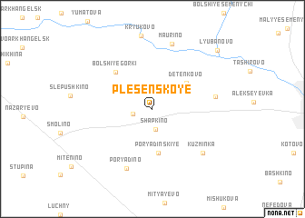 map of Plesenskoye