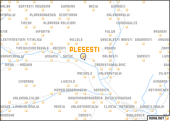 map of Pleşeşti