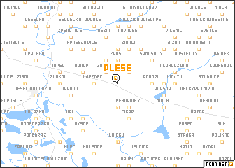 map of Pleše