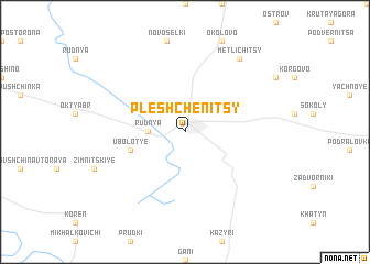 map of Pleshchenitsy