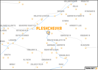 map of Pleshchëvka