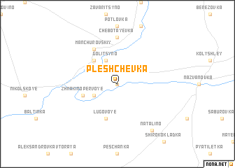 map of Pleshchëvka