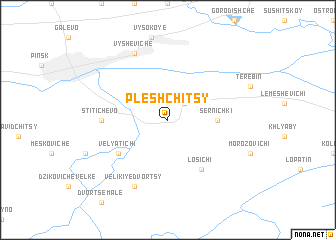 map of Pleshchitsy