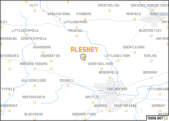 map of Pleshey