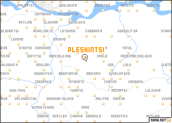 map of Pleshintsi