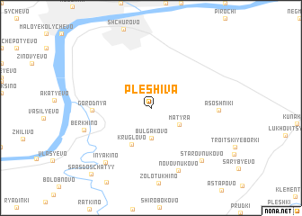 map of Pleshiva