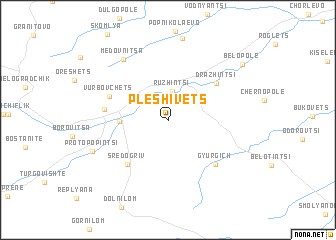 map of Pleshivets