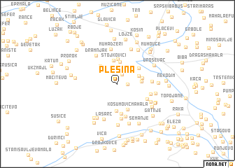 map of Plešina