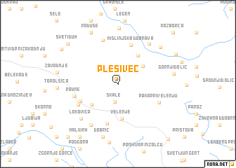 map of Plešivec