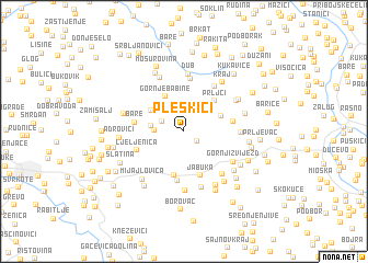 map of Pleskići