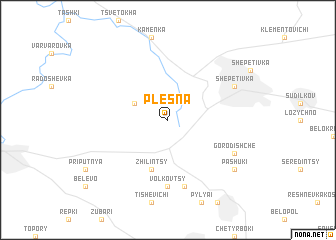 map of Plesna