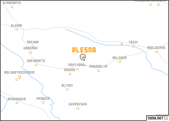 map of Plesna