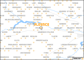 map of Plešnice