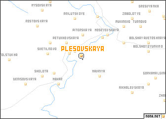 map of Plesovskaya