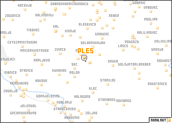 map of Pleš