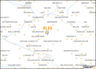 map of Pleš