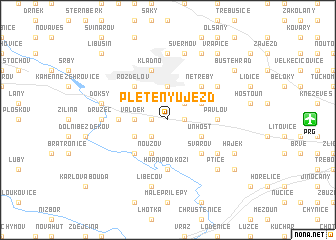 map of Pletený Újezd