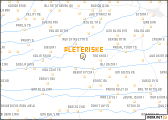 map of Pleteriškė