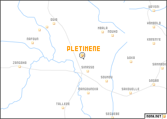 map of Plétiméné