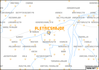 map of Pletnicsmajor