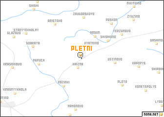 map of Pletni