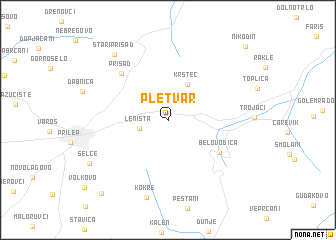 map of Pletvar