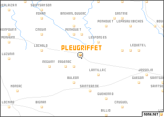 map of Pleugriffet