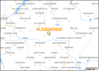 map of Pleugueneuc