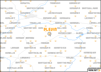 map of Plévin