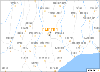 map of Pliatan