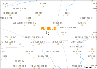 map of Pliboux