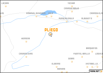 map of Pliego