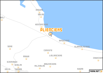 map of Plieņciems