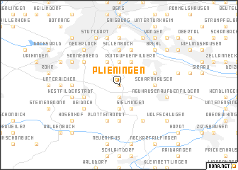 map of Plieningen