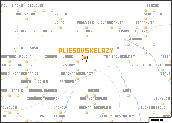 map of Pliešovské Lazy