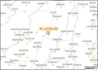 map of Plikiškiai