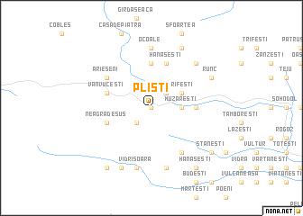 map of Plişti