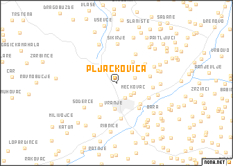 map of Pljačkovica