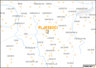 map of Plješevci