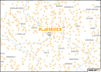 map of Plješevica