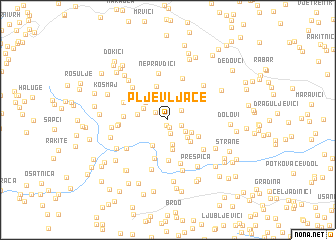 map of Pljevljače